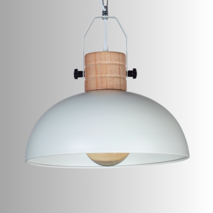 Colgante CUENCA BLANCO MADERA 40