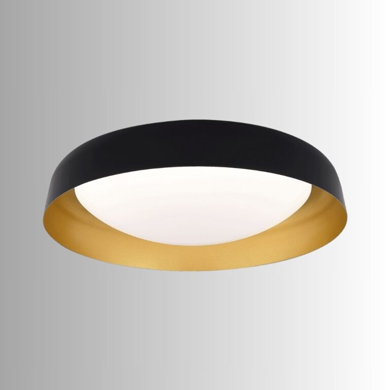 PLAFON BELA 24W NEGRO DORADO