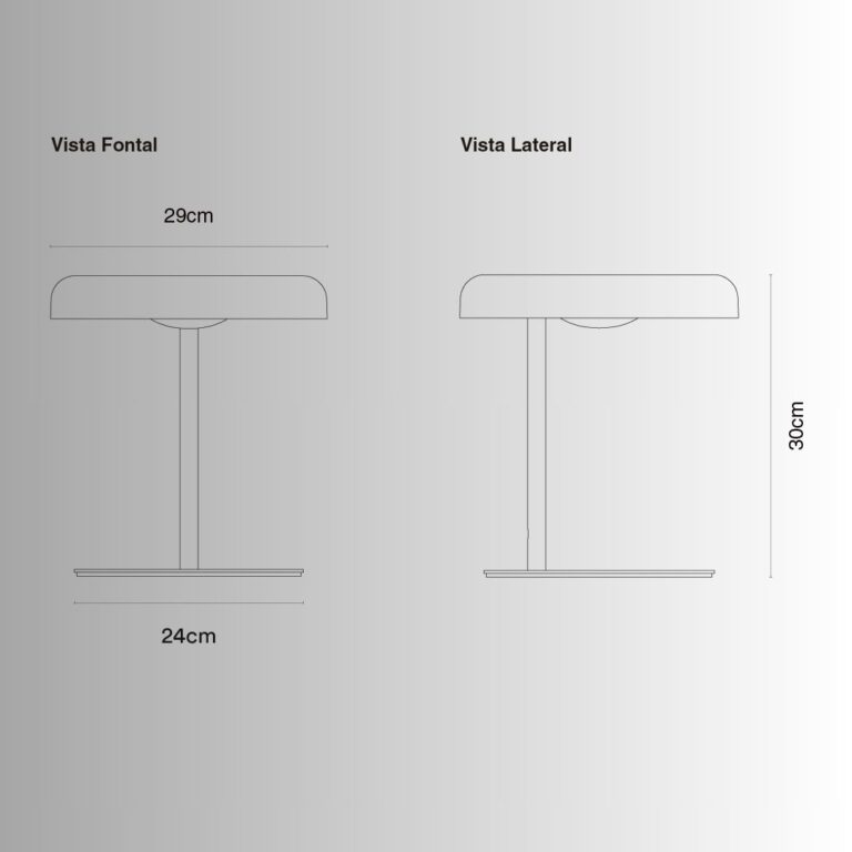 LAMPARA DE MESA GOTA MEDIDAS