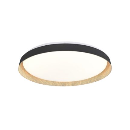 PLAFON CHESTER 45W 510MM NEGRO MADERA